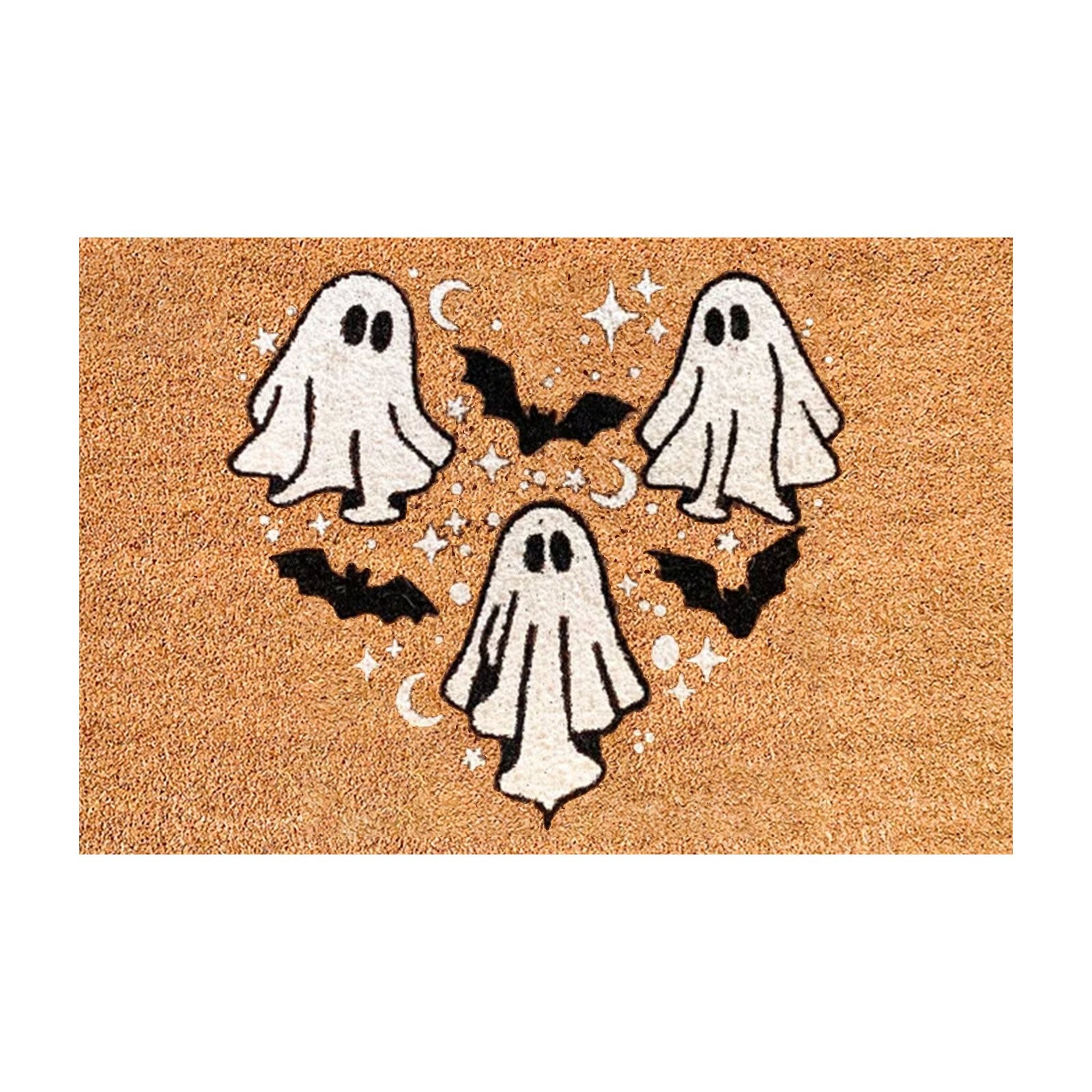 ASEIDFNSA Halloween Mat Holiday Mat Welcome Polyester Door Mat Bath Mat for Bathroom Floor, Tub and Shower Comfortable, Soft, Non Slip, Super Absorbent, Bathroom Rug for Floor, Tub \u0026 Shower White